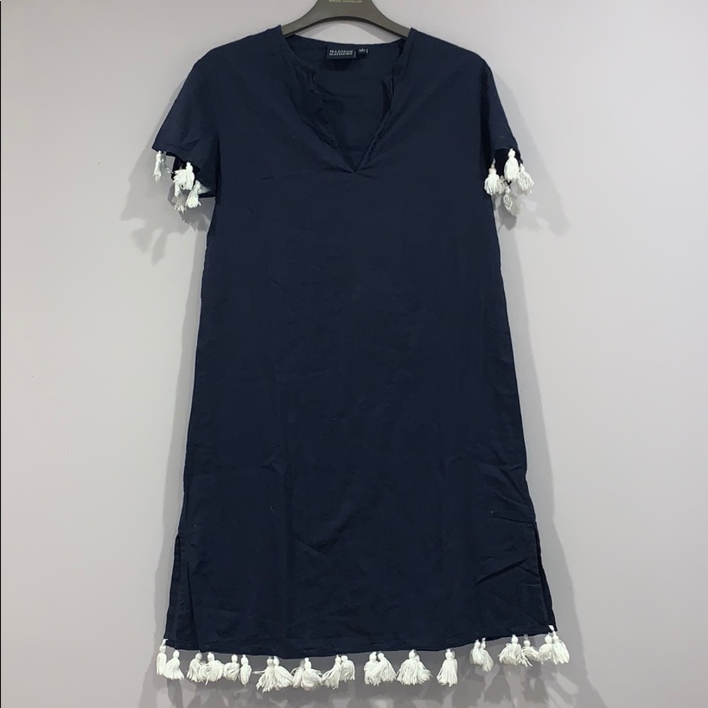 Madison Mathews Dress with Tassels